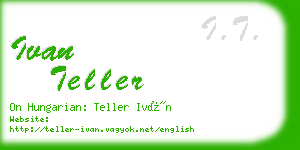 ivan teller business card